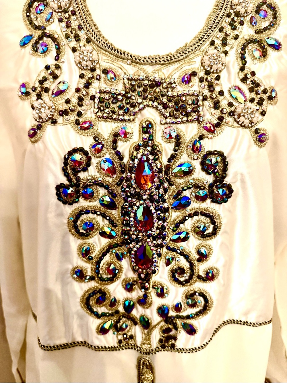 Moroccan kaftan Designer Hand Work Dubai Embroidered Georgette Stylish Maxi . - Picture 10 of 16